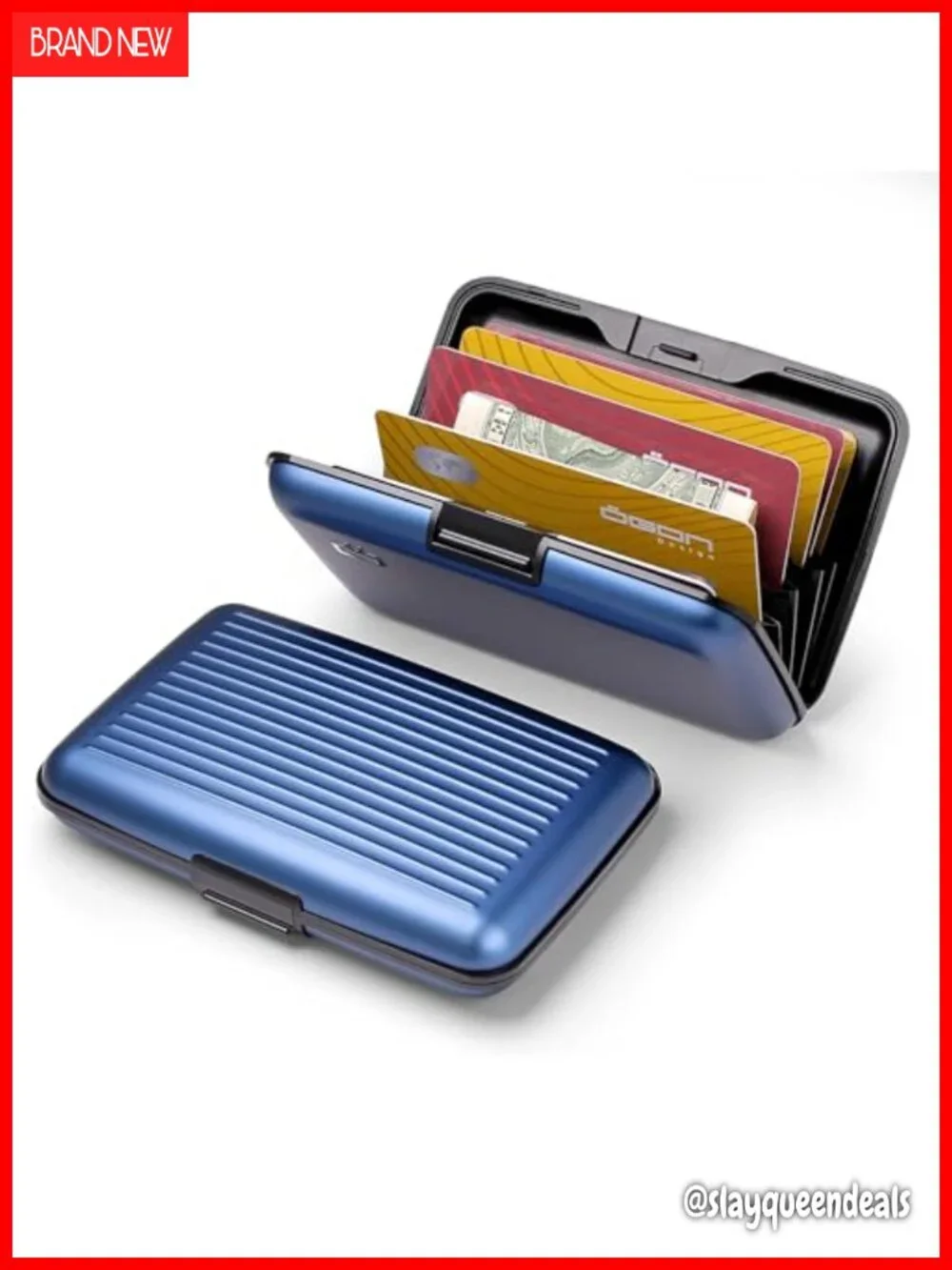 RFID Blocking Aluminum Card Holder Slim Wallet Metal Clasp